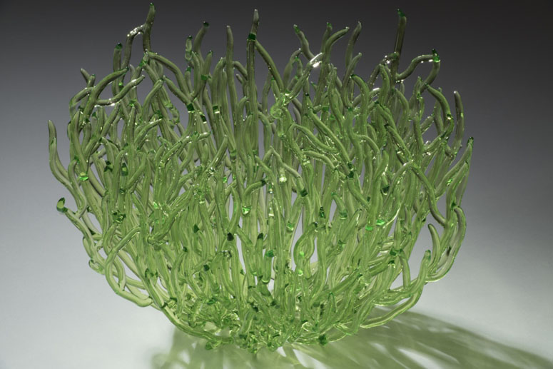 Green Glass Seaweed Detail